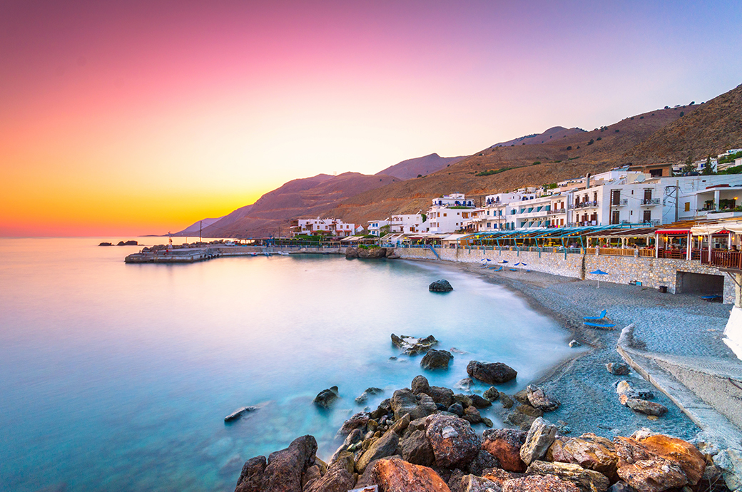 הכפר המסורתי הקטן Chora Sfakion, Sfakia