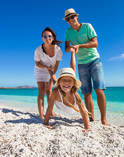 Familienurlaub am Strand